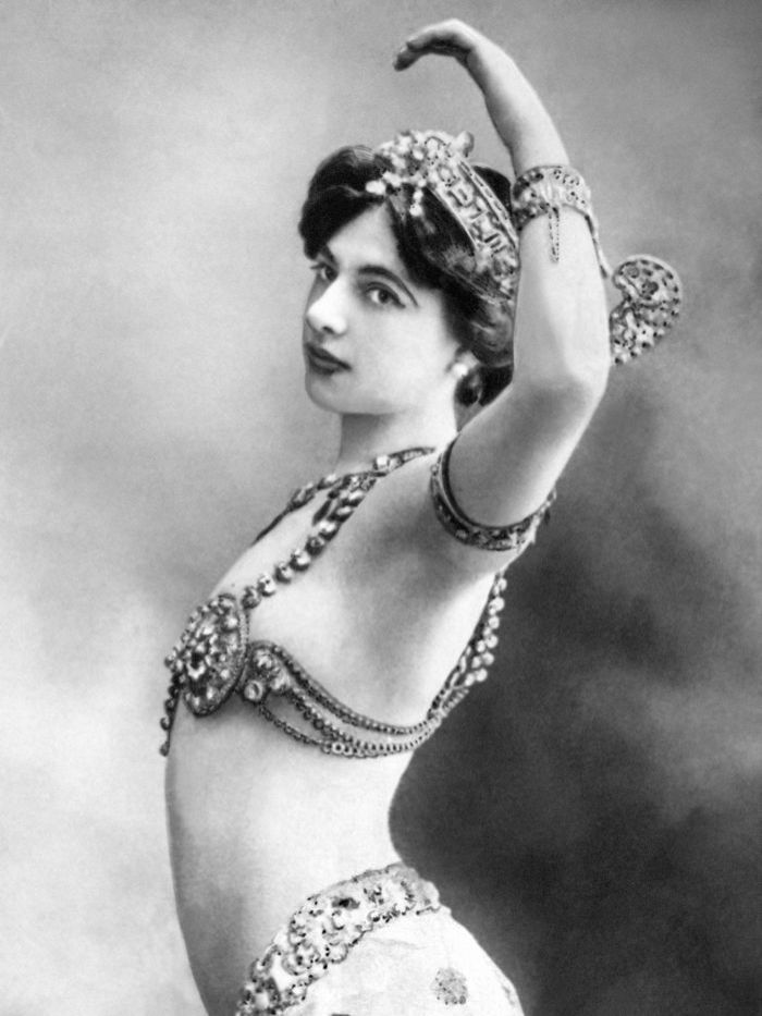 Margaretha Geertruida "Margreet" MacLeod (1876 – 1917), better known by the stage name Mata Hari, was a Frisian exotic dancer and courtesan who was convicted of being a spy and executed by firing squad in France under charges of espionage for Germany during World War I.