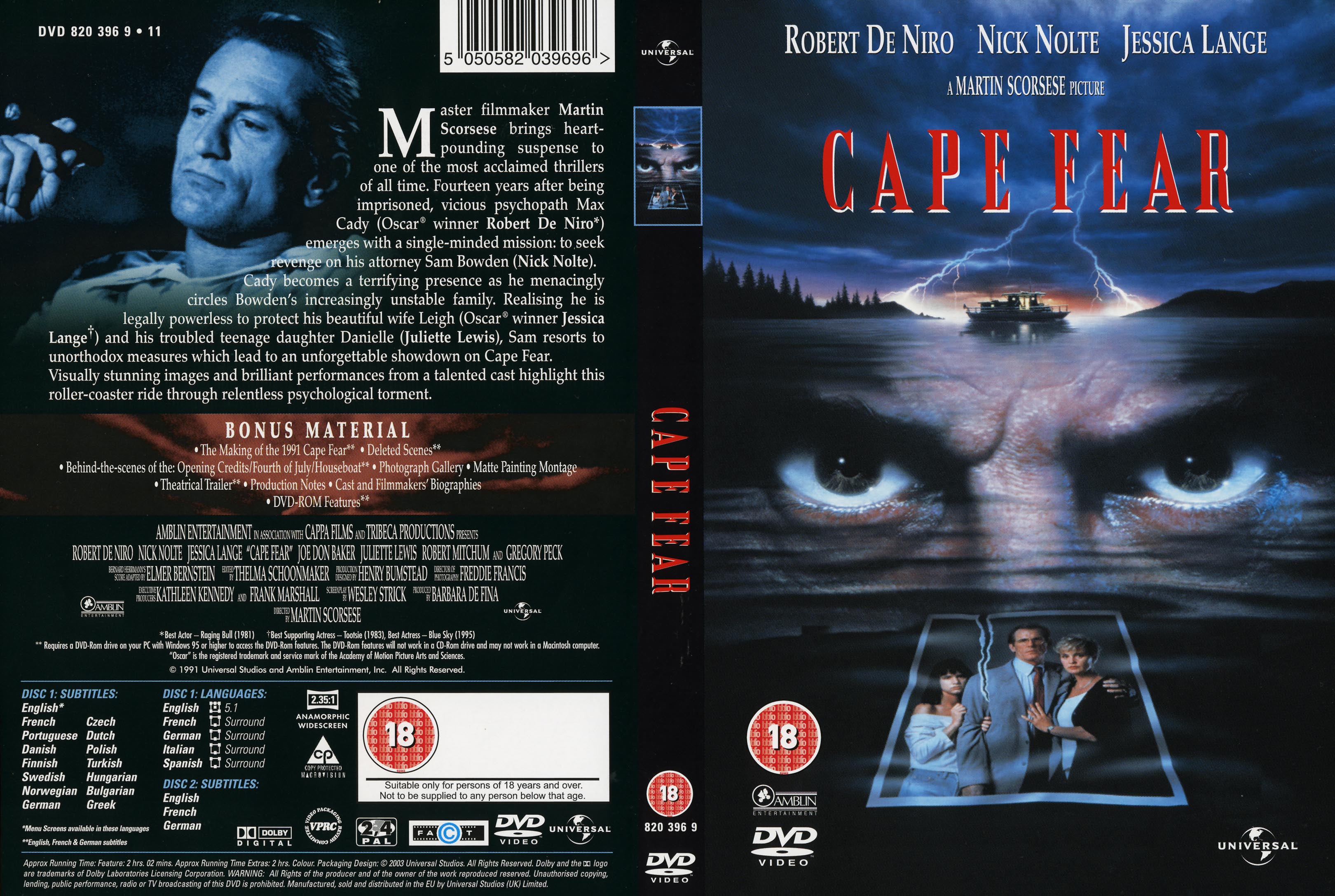 Cape Fear is a 1991 American psychological thriller film directed by Martin 

Scorsese...