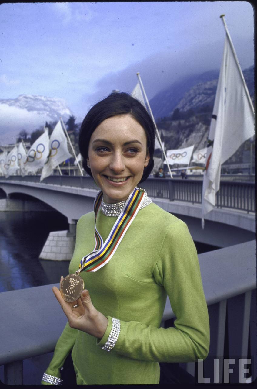 Figure skater Peggy Fleming, the only US gold medalist at the 1968 Winter Olympics.