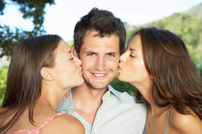 guy with two girlfriends