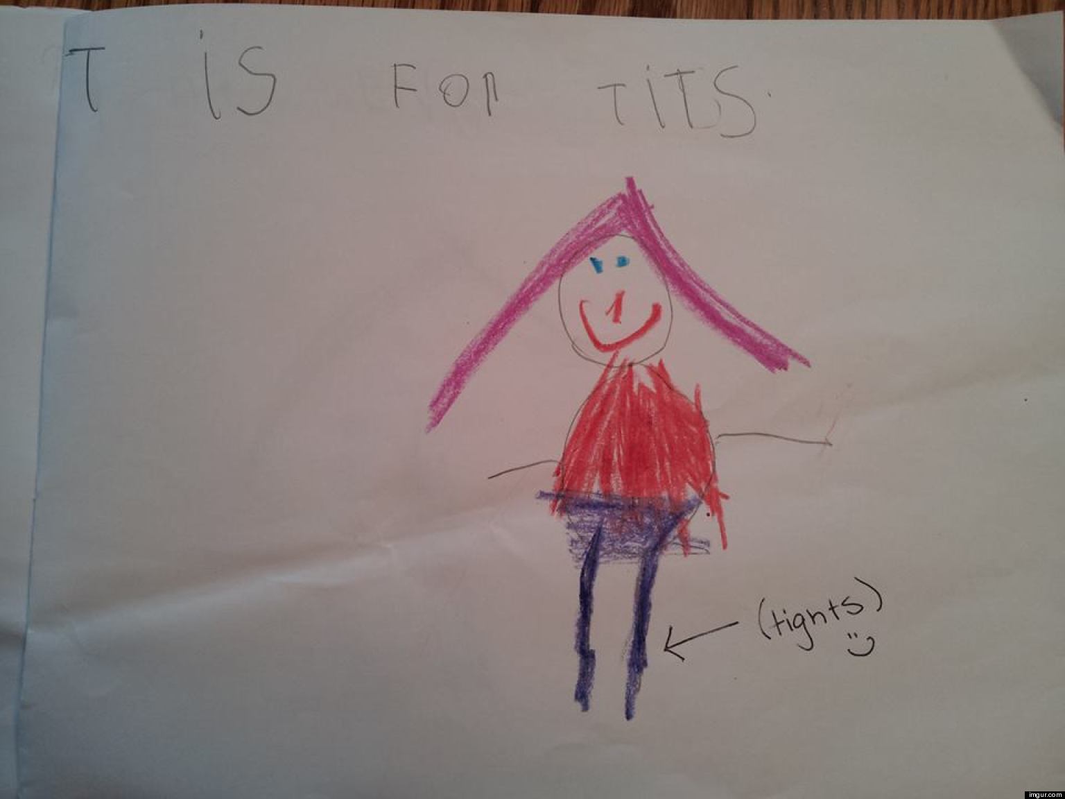 funny children's drawings - T is For Tits imgur.com