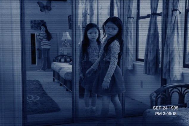 The paranormal activity was filmed and shockingly, the crew captured disturbing images. And by captured, I mean their FX team added them in. Ominous shadows, weird sounds, apparitions... a lie.