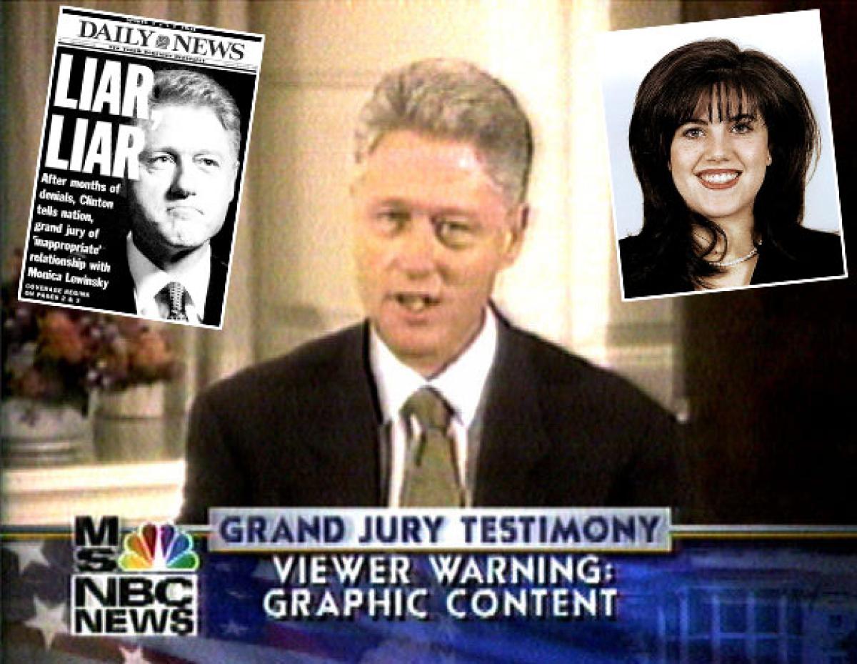 The Bill Clinton and Monica Lewinsky scandal emerged 17 years ago.