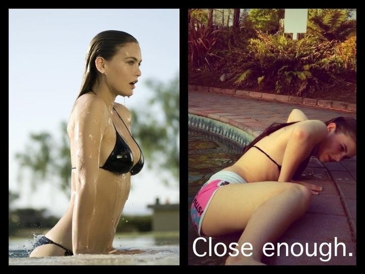 getting out of the pool - Close enough.