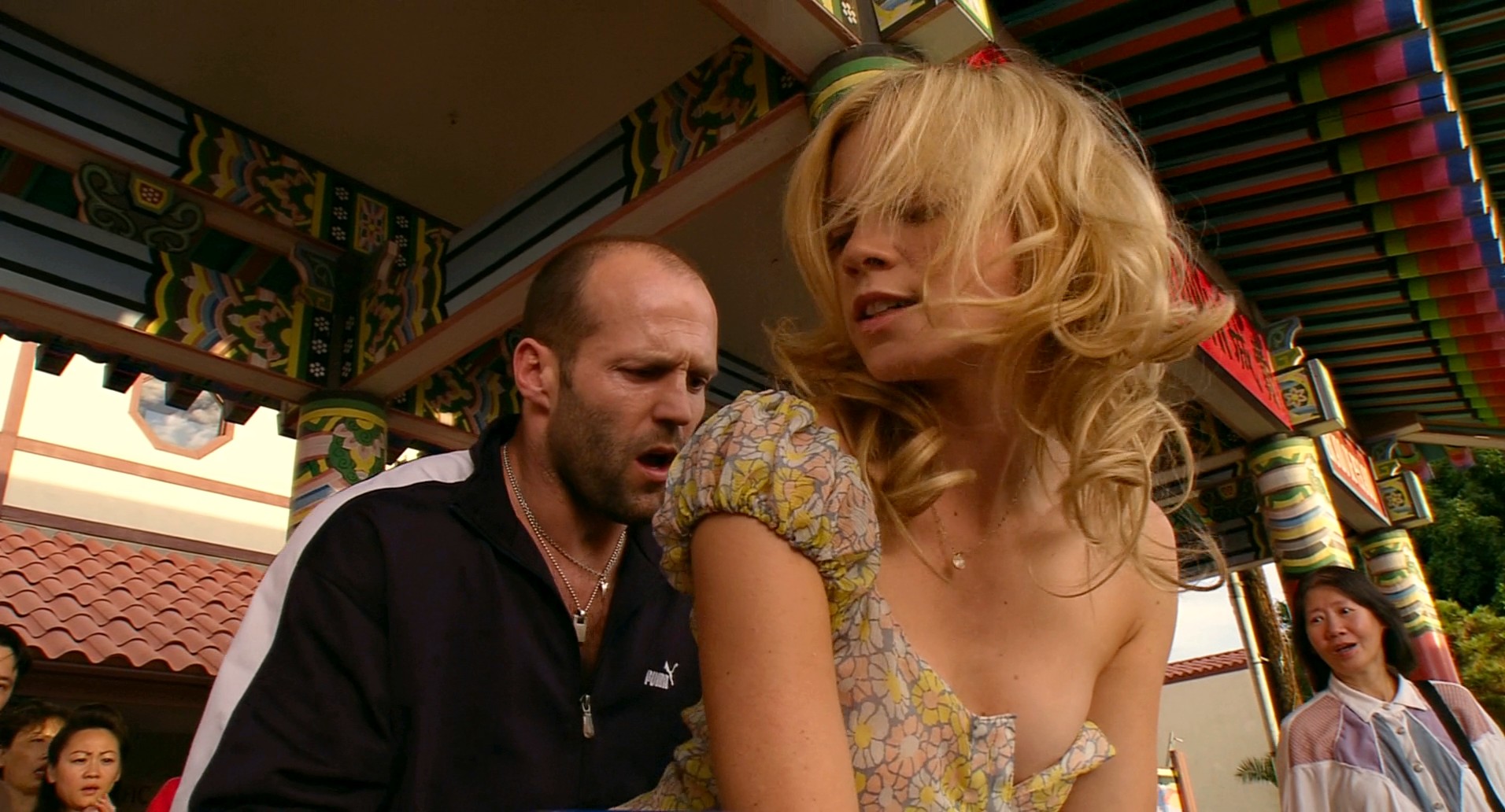 Jason statham in Crank (2006) - his character injected with a deadly poison