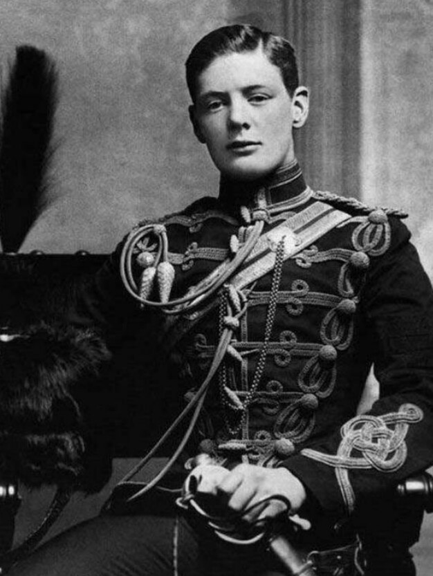 A young Winston Churchill, 1895.
