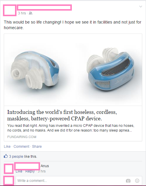 small cpap machine - 3 hrs This would be so life changing! I hope we see it in facilities and not just for homecare. Introducing the world's first hoseless, cordless, maskless, batterypowered Cpap device. You read that right. Airing has invented a micro C