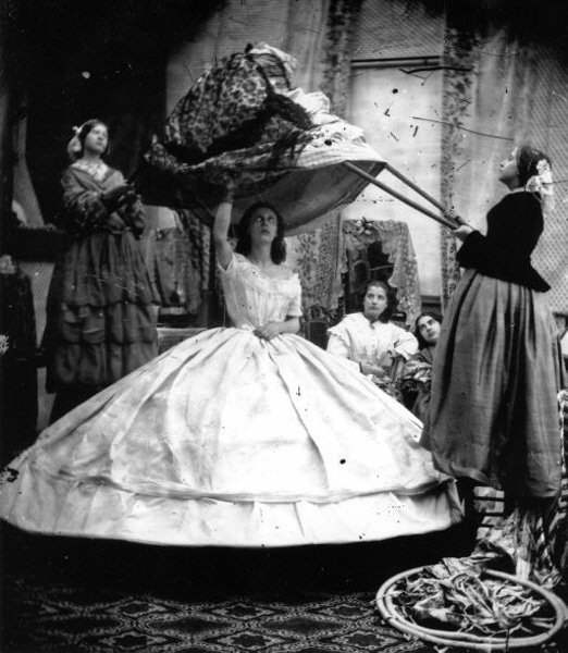 Crinolines - in the 19th century, these were briefly the fashionable 

thing to wear. It didn't last long, and managed to cause a ton of freak 

accidents - catching up on fire or turning a lady into a human kite 

included.