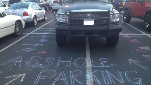 bad parking job - Asshole A A Parking