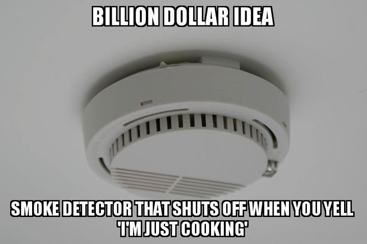 smoke detector - Billion Dollar Idea Smoke Detector That Shuts Off When You Yell Tmjust Cooking
