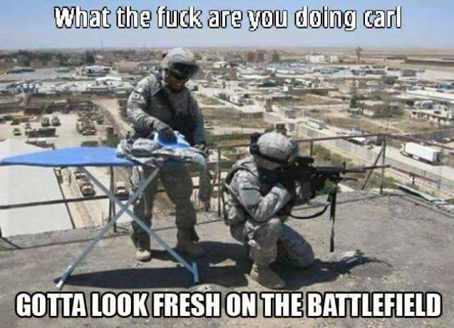 dammit carl meme - What the fuck are you doing Carl Gotta Look Fresh On The Battlefield