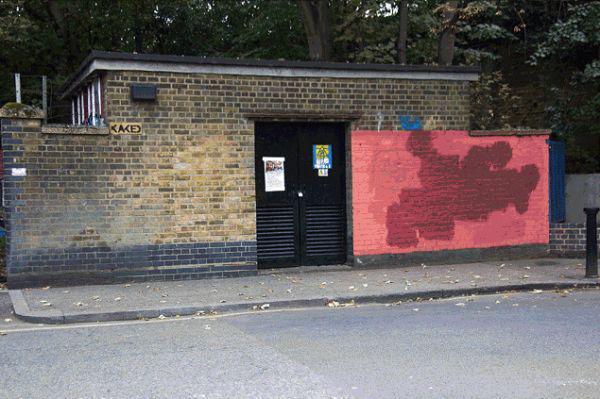 paint over graffiti red brick