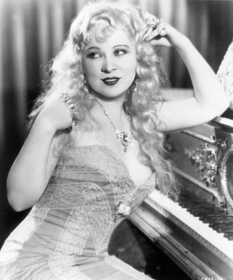 Mae West at 37, Famous for her big & blonde hair. 1930.