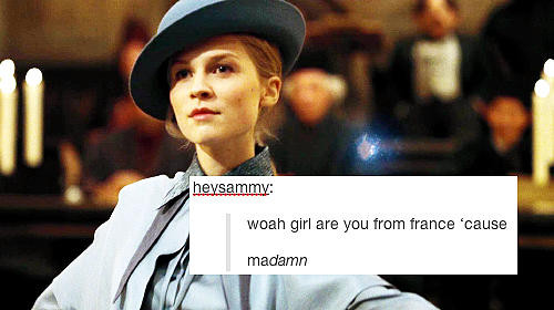 funny harry potter - heysammy woah girl are you from france 'cause madamn