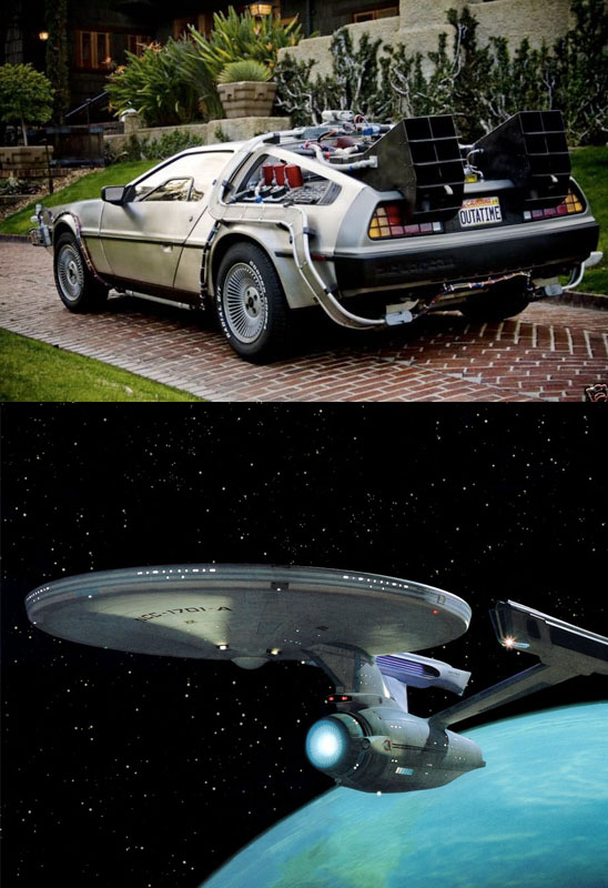 The Back To The Future DeLorean and the Star Trek Enterprise were 

designed by the same man.