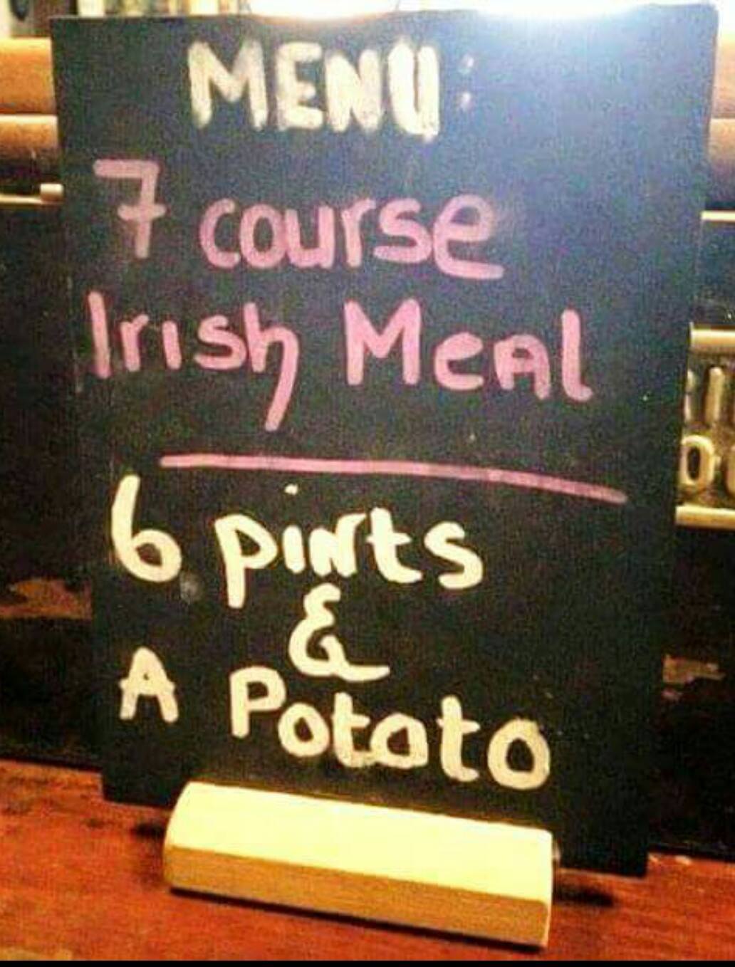 irish seven course dinner - Menu 7 course Irish Meal 6 pirts A Pototo
