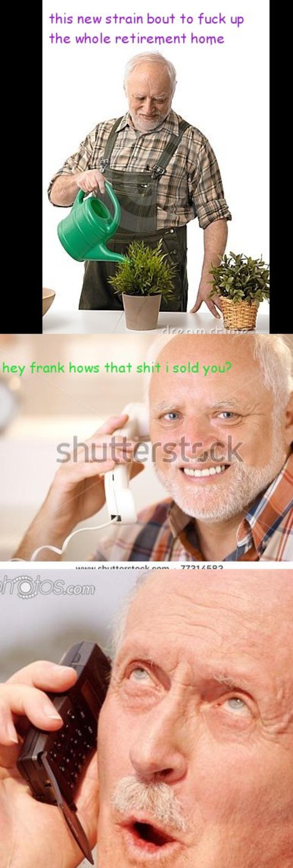 stock photo captions - this new strain bout to fuck up the whole retirement home ce hey frank hows that shit i sold you? shutterstock sanan hittaretaalam 77212502 hotos.com