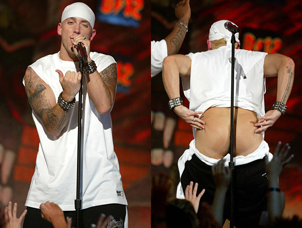 The Eminem showing his butt at the MTV Music Awards scandal was 11 

years ago.