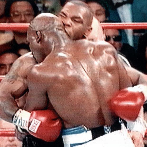 Mike Tyson bit a part of Evander Holyfield's ear off during a 

fight... 18 years ago.