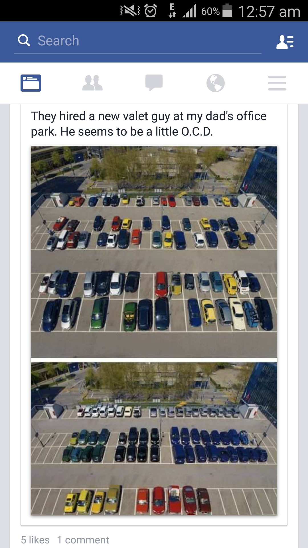 ocd valet parking - No 60% Q Search They hired a new valet guy at my dad's office park. He seems to be a little O.C.D. 9558 Deleee 5 1 comment