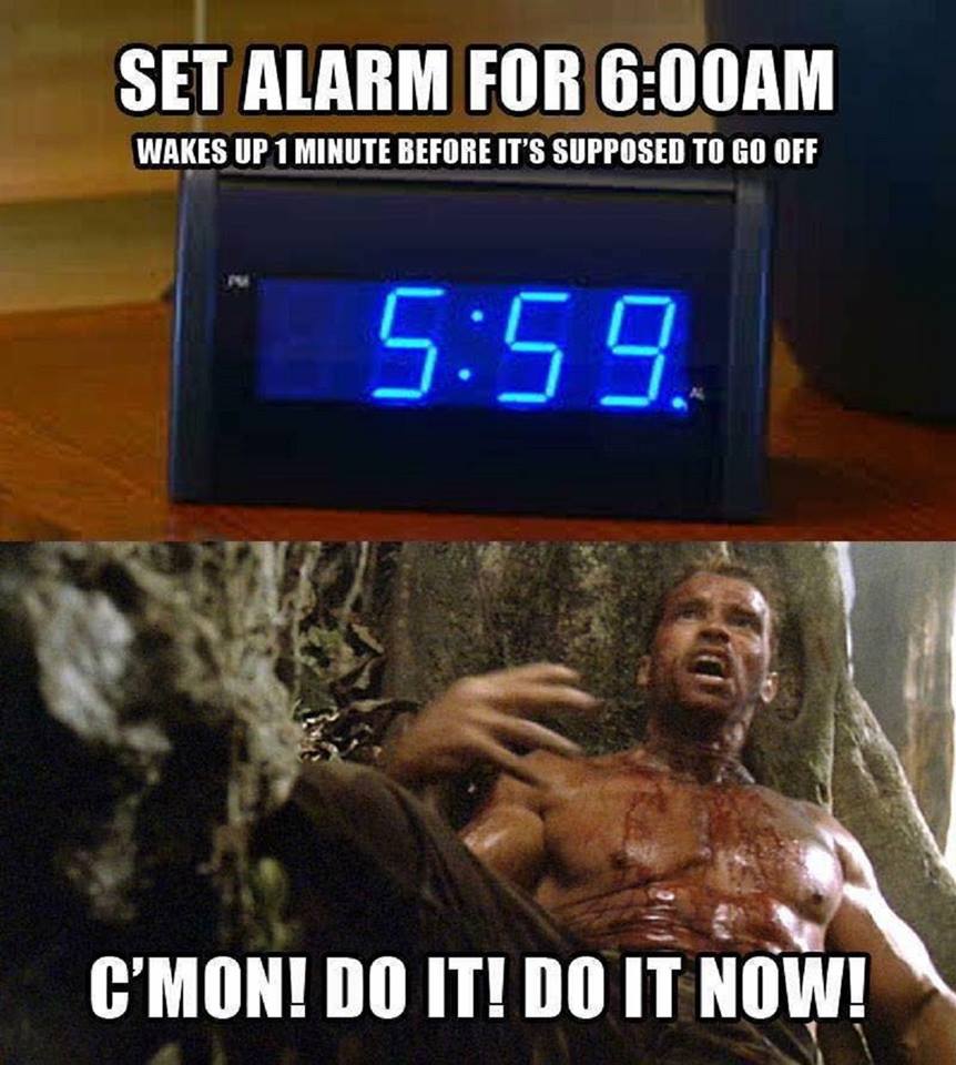 memes on life - Set Alarm For Am Wakes Up 1 Minute Before It'S Supposed To Go Off . C'Mon! Do It! Do It Now!
