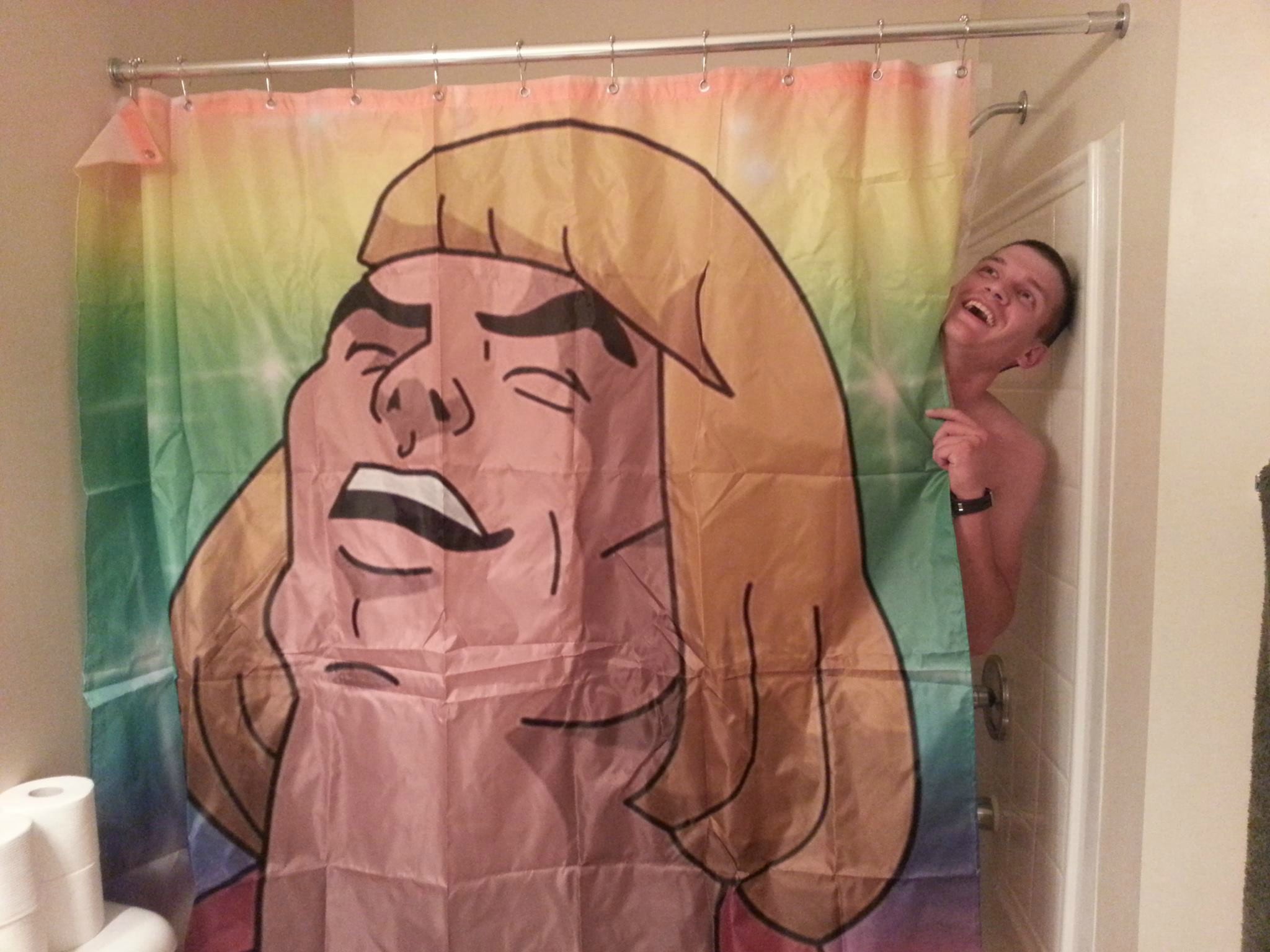 he man shower curtain