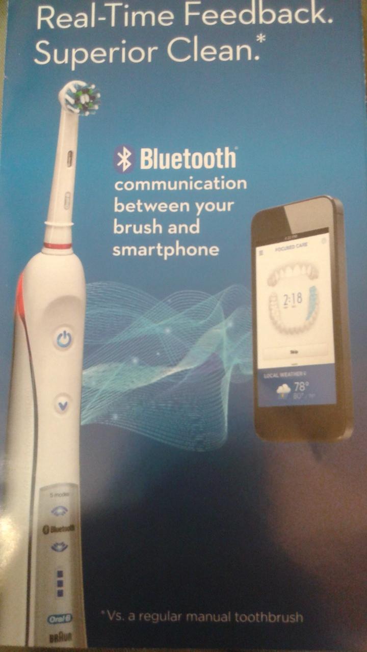 electronics - RealTime Feedback. Superior Clean Bluetooth communication between your brush and smartphone 78 om Vs, a regular manual toothbrush