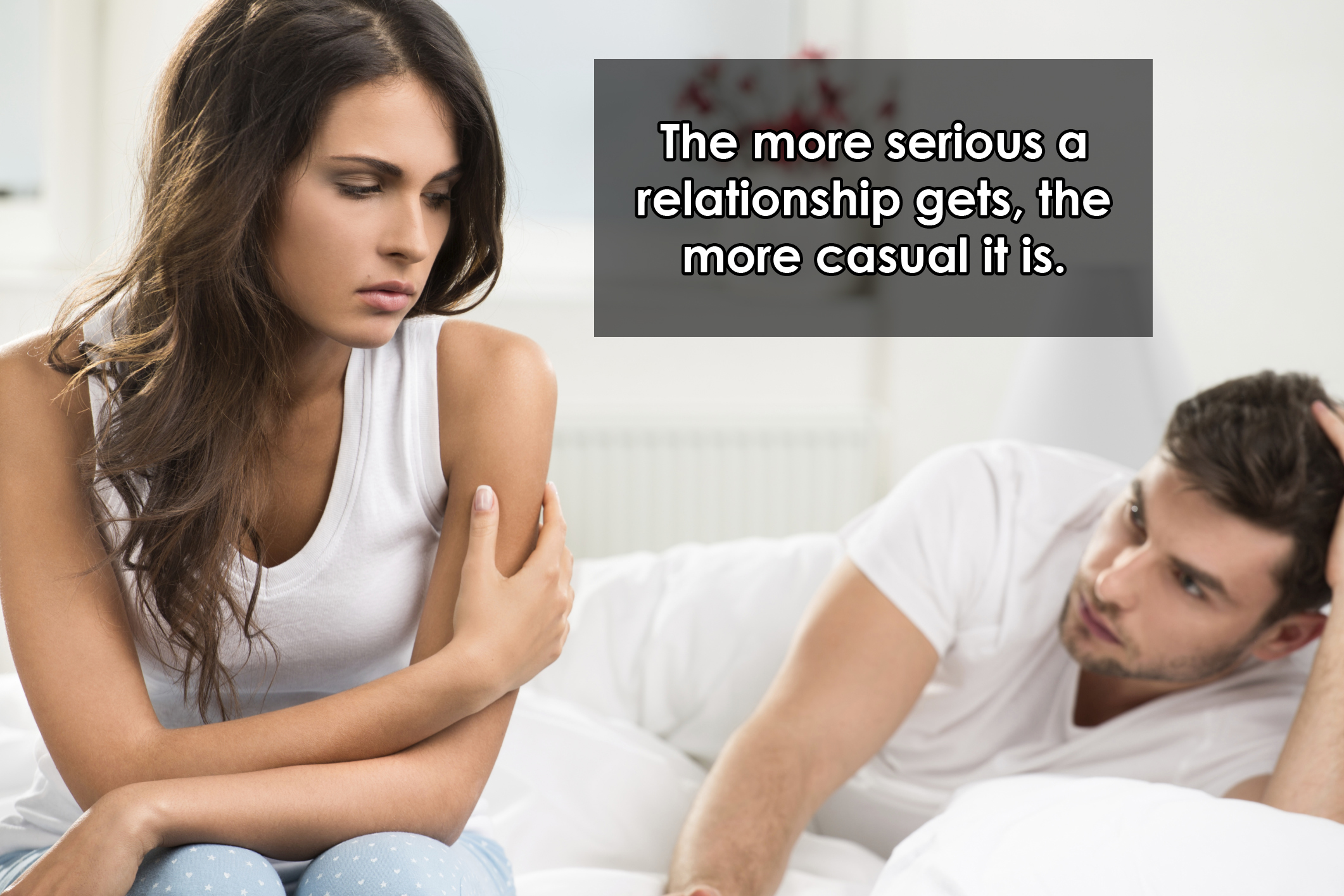 delayed pregnancy - The more serious a relationship gets, the more casual it is.
