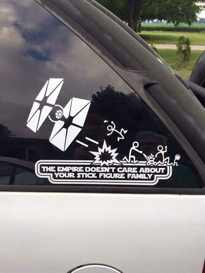 star wars stick figure family - ut The Empire Doesn'T Care About Your Stick Figure Family
