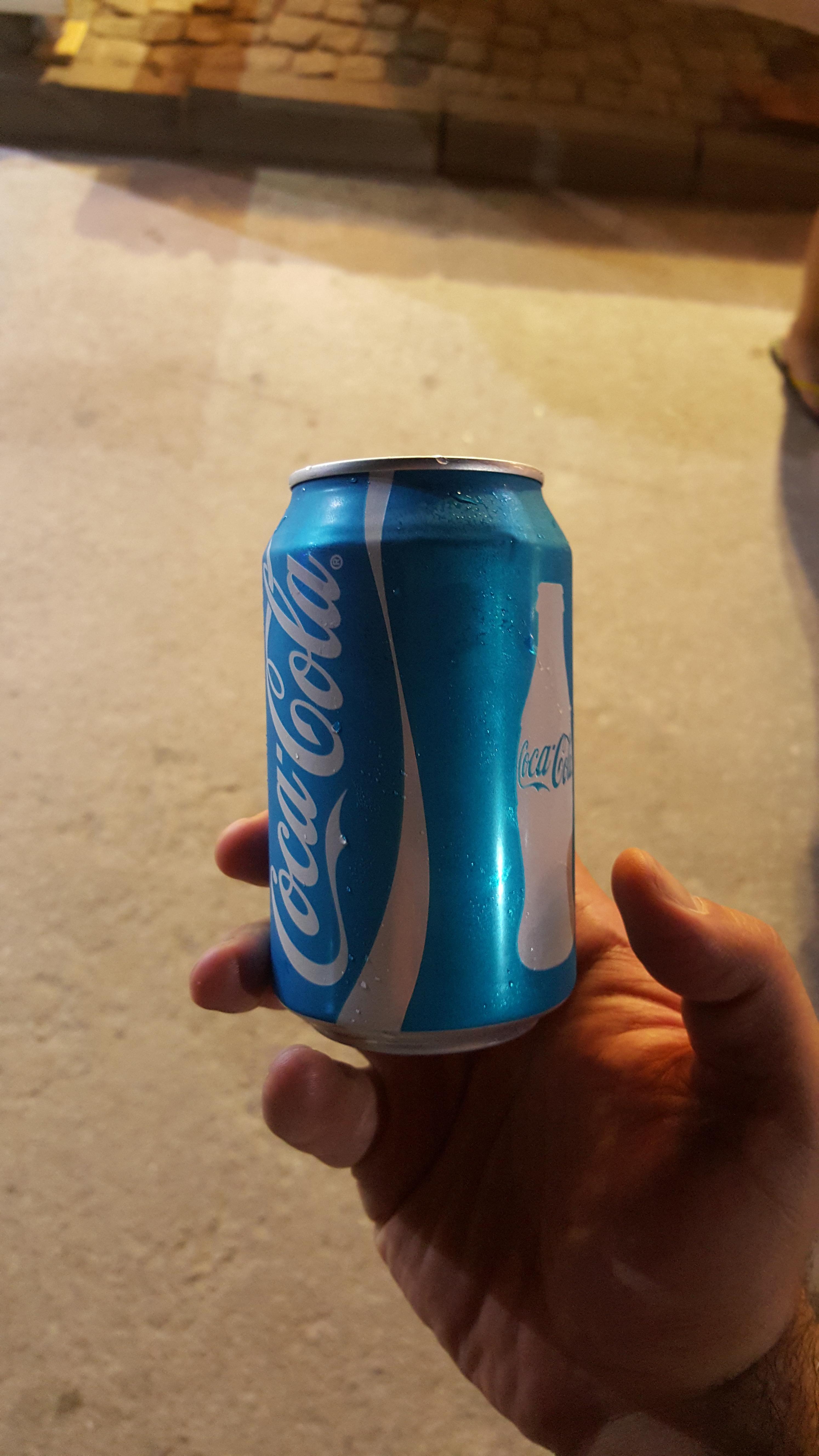 Blue Coke can sold in Turkey.