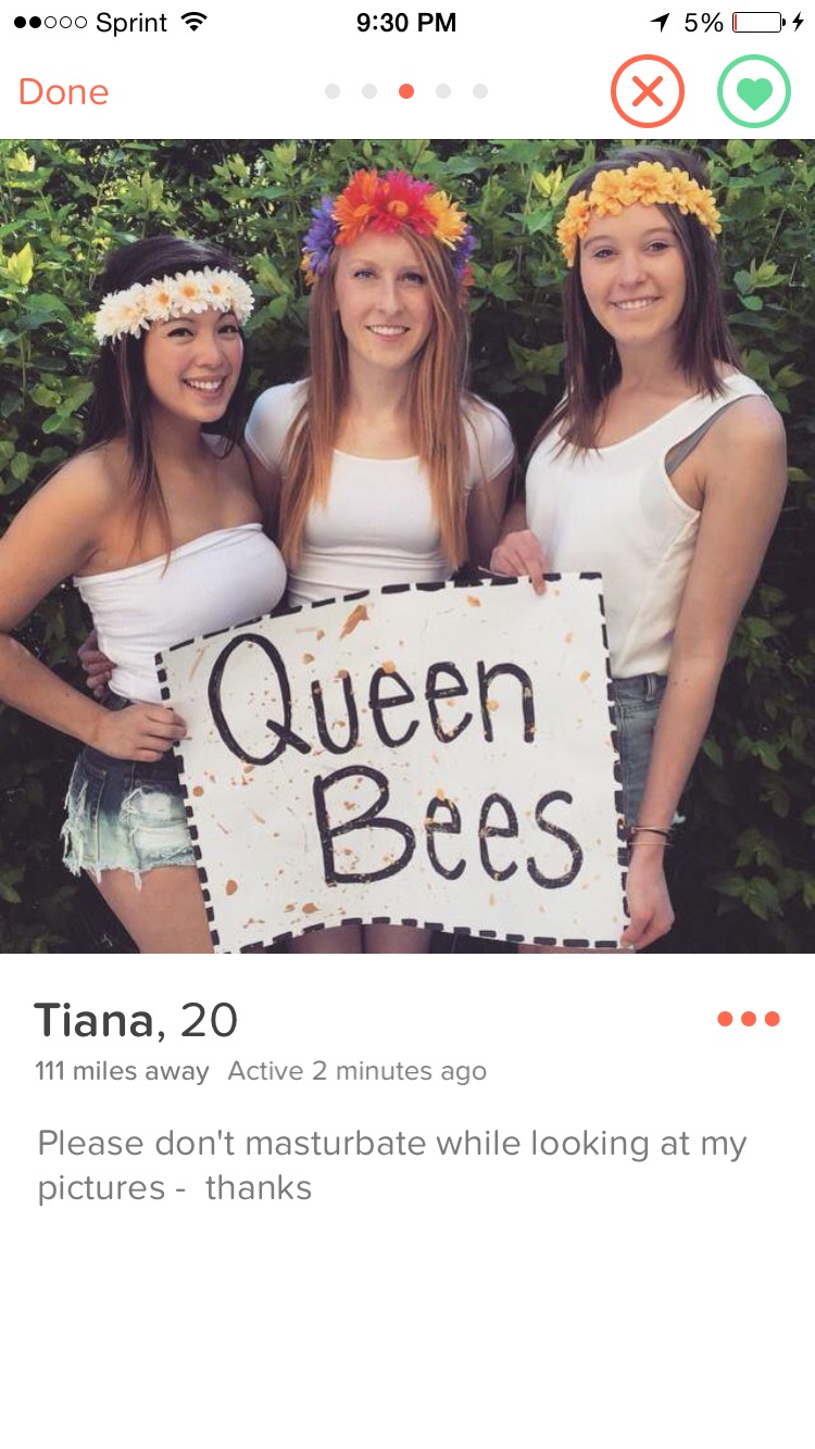 busty tinder - .000 Sprint 1 5% 04 Done Queen Bees Tiana, 20 111 miles away Active 2 minutes ago Please don't masturbate while looking at my pictures thanks