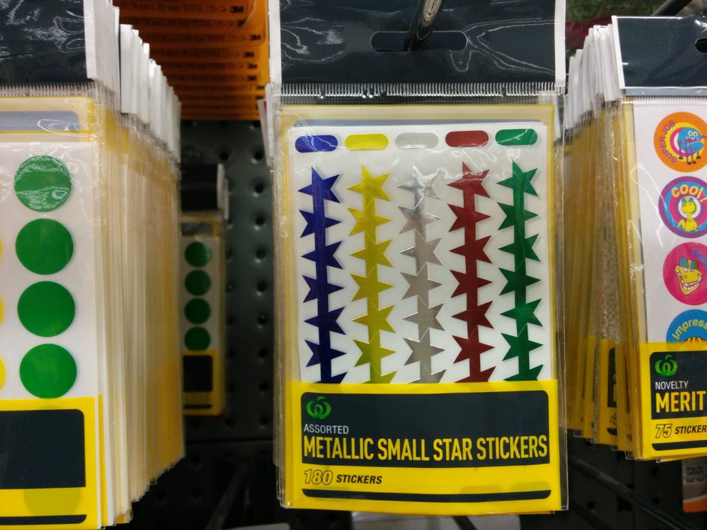 oddly satisfying - vehicle - Coc opres Novelty Merit Assorted 75 Sticker Metallic Small Star Stickers 180 Stickers