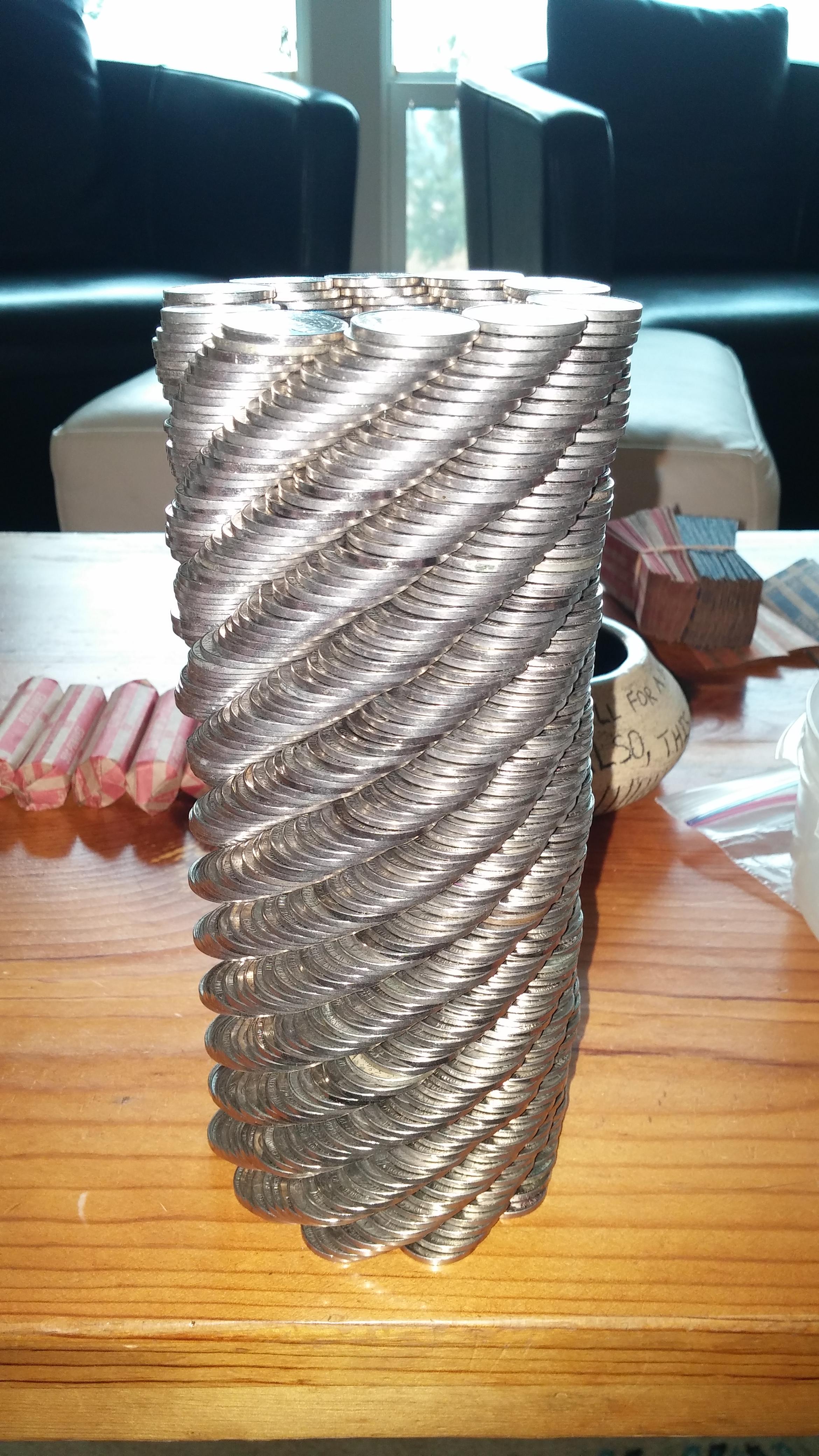 stacked nickels