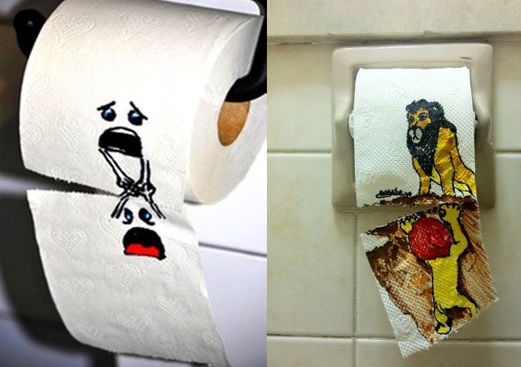 toilet paper art