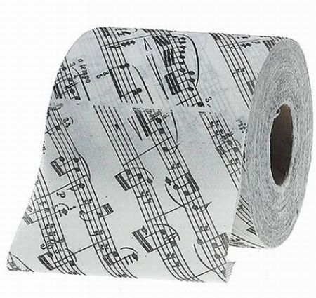 printed musical toilet paper