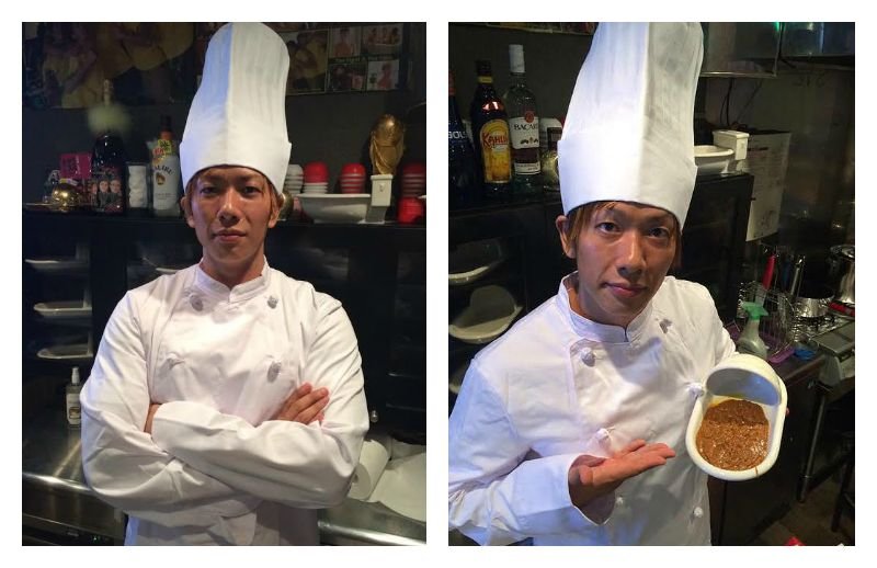 Shimizu has eaten feces while filming a porn movie and decided to add poo-flavored curry to his menu.