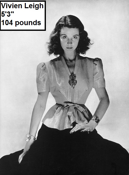 Study shows that the most iconic 1940/50s beauties were slim, if not slender, and usually... quite short.