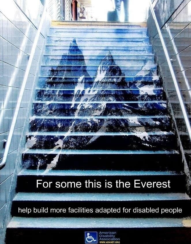 ambient ads - For some this is the Everest help build more facilities adapted for disabled people American Disability Association