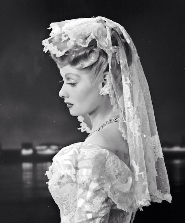 Lucille Ball on her wedding night on November 30th 1940.
