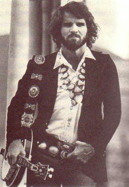 Steve Martin with banjo and beard, 1970s.