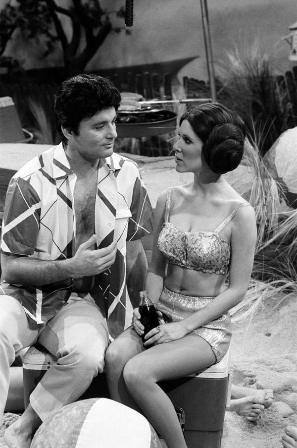 Bill Murray and Carrie Fisher on Saturday Night Live 1978.
