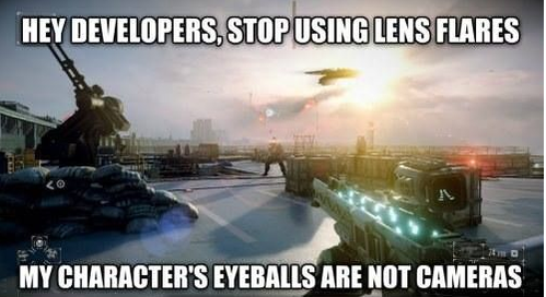 killzone shadow fall graphics - Hey Developers, Stop Using Lens Flares My Character'S Eyeballs Are Not Cameras