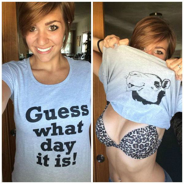 up shirt girls - Guess what day it is!