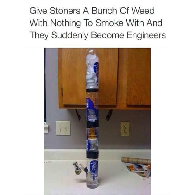 smart water bottle bong - Give Stoners A Bunch Of Weed With Nothing To Smoke With And They Suddenly Become Engineers Water Baie eu