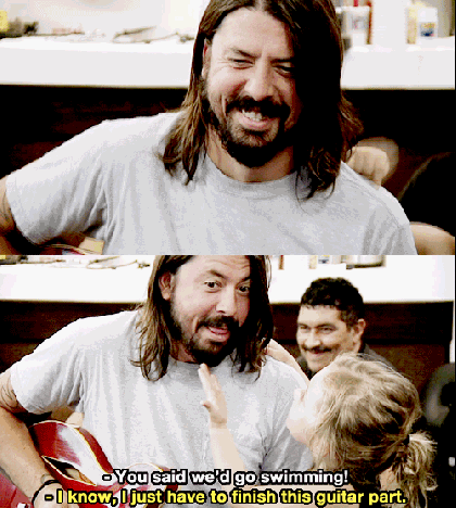 dave grohl kids meme - You said we'd go swimming! knowo just have to finish this guitar part.