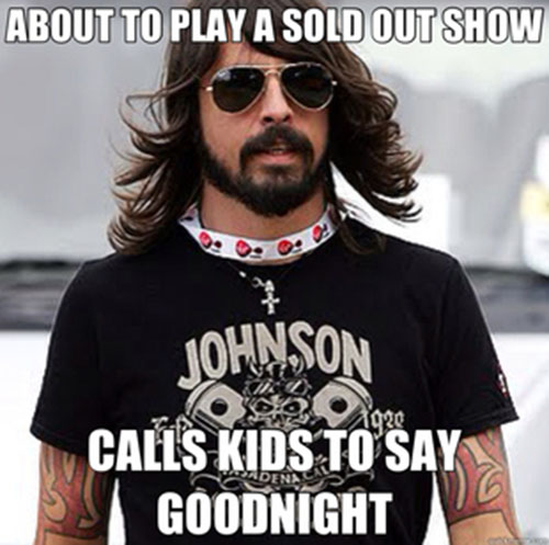 dave grohl is awesome - About To Play A Sold Out Show 50.0 Amon Johnson Calls Kids To Say Goodnight