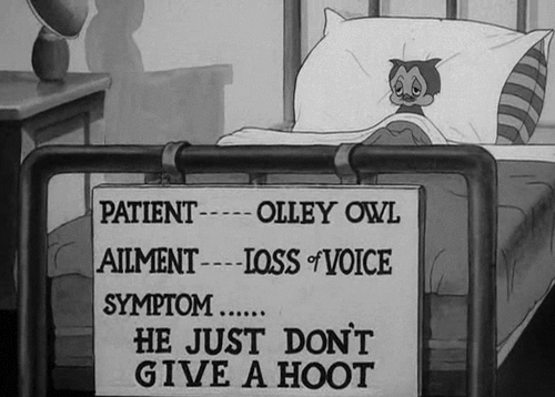 patient porky - PatientOlley Owl AilmentIoss Fvoice Symptom ...... He Just Don'T Give A Hoot