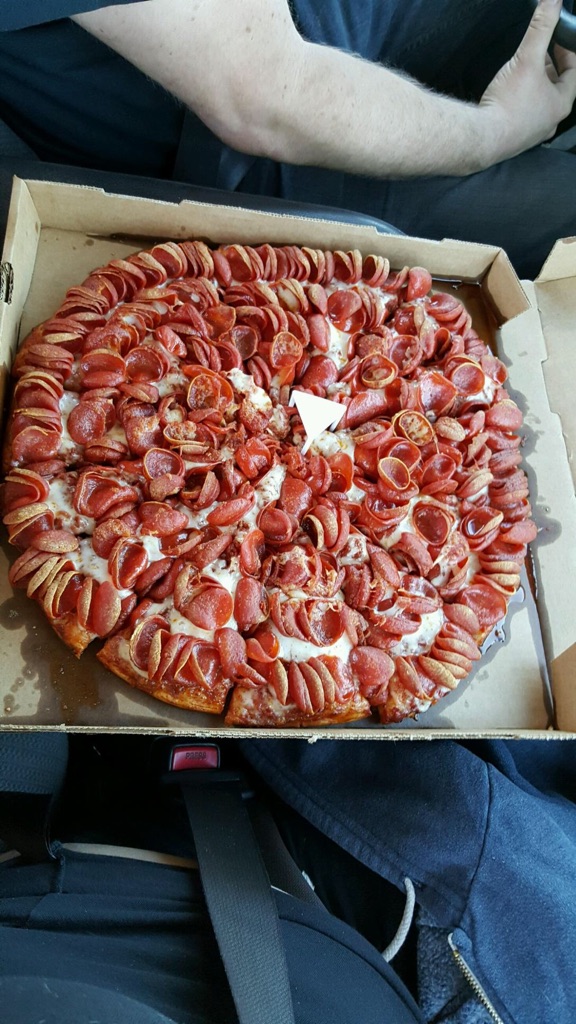 double pepperoni pizza - So