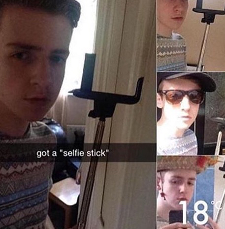 selfie - got a "selfie stick" Oo