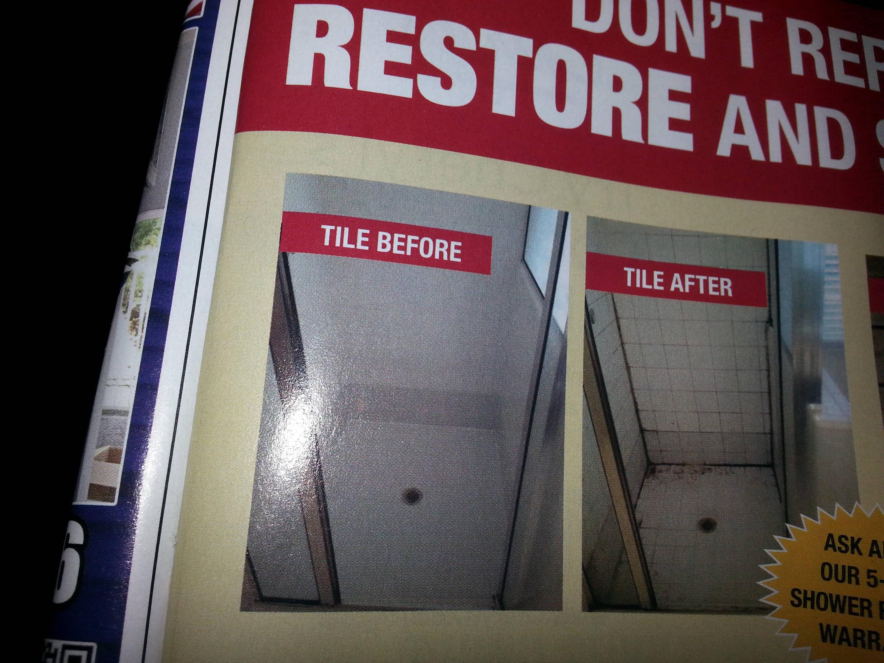 you only had one job - Restore And _DON'T Ref Tile Before Tile After Aska Our 5 Shower Warr